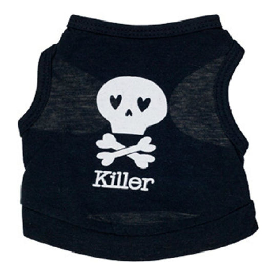Black Skull Dog T-Shirt by Doggy Doo Little-0